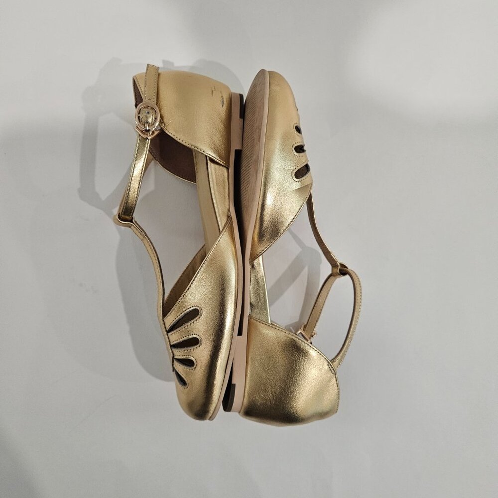 Charlie Stone Flats, Singapore (Metallic Gold),EU 38/Sz 8, Inner Wedge,Leather - Picture 6 of 11